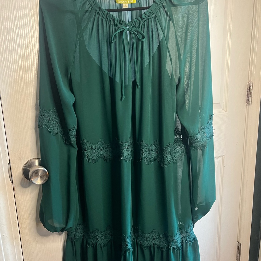 Gianni Bini Teal Striped Dress